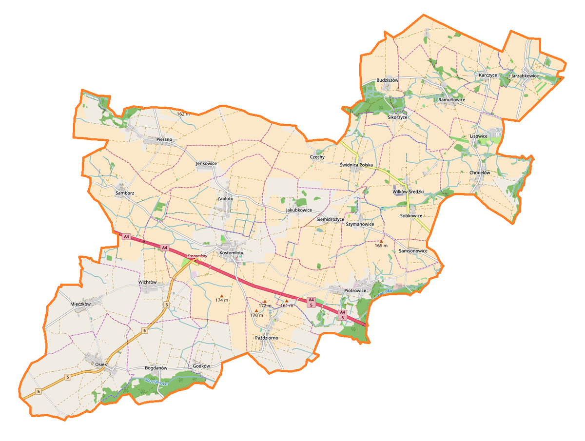 Kostomloty_gmina_location_map